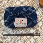 大きいお弁当包み　ねこちゃん２