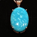 ＊スリーピングビューティー　ターコイズ　ネックレス　18×13mm 大粒　天然　貴重＊