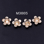 送料無料 40個 メタルフラワー 11×11mm 花座 No.68 ゴールド【40ヶ】 M3865