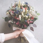 chibichyau様…bouquet ミントグリーンのドレスにあわせるブーケ　ウェディング　前撮り　ドライフラワー　白無垢　桜　さくら　胡蝶蘭　フォトウェディング　春　卒業式　ギフト
