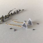 ティーパックピアス(lavender)(dot)