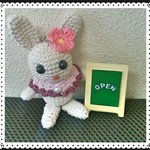 ストールを纏った華うさぎ♪