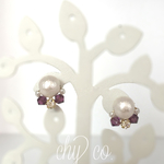 ホワイトコットンパールpierce