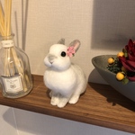 羊毛フェルト　桜　うさぎ　