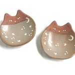 星猫の小皿　chocolate