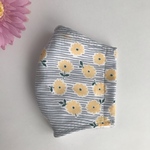 ふんわり立体マスク(北欧フラワー•イエロー)