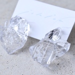 再販…ボルドーオーガンジー＊パールビジューピアス