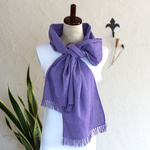 SALE! 手織りサマーコットンストール ﾗﾍﾞﾝﾀﾞｰ 薄手ﾁｸﾁｸしない