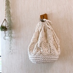 パイナップル編み巾着バッグ