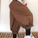 大人のバルーンパンツ★ポケット後ろ★ブラウン