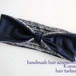 【再販4】メリヤスニットのリバーシブルあったかリボンヘアバンド