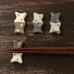【信楽焼】北欧　大切なひと時　箸置き　粉引  陶器　伝統工芸　シンプル　モノトーン