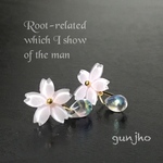 春  シンプル桜ドロップピアス