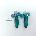 水色系 ジャラジャラ‪‪‪‪❊ピアス＆イヤリング