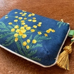 ミモザのポーチ　ネイビー