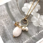 【再販13】天然石ホワイトジェイドのミルキーネックレス（ﾛﾝｸﾞﾈｯｸﾚｽ・ﾈｯｸﾚｽ・ﾛﾝｸﾞ・ｽﾜﾛﾌｽｷｰ・ビーズ・天然石・白）