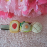 《左用》3種のパンのヘアクリップ♡8cm