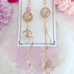 桜シリーズ·····桜さくら アシメピアス(フックtype)
