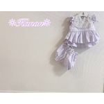●梨楠ママ様専用●★リバティ袖フリル✳リボンチュニックセットアップ✳８０【送料無料】フェリシテ