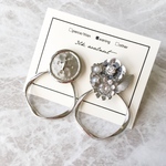 【イヤリング】silver flower bouquet