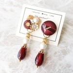 【イヤリング】vintage button accessory