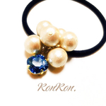 denim ヘアゴム ＊ デニムブルー ＊ gold