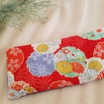 🆕【Kimono/菊バイカラー】小豆ホットアイピロー