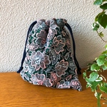 大人のための巾着袋  刺繍 ミニ  