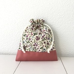 23×18.5 flower×HANPU ＊コップ袋＊巾着ポーチ＊コップ袋