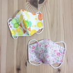 子供用布マスク 2枚1セット 立体 ちょうちょ小花
