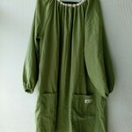 saku-smile　h様オーダー品　スモック　大きいsize　グリーン系　長袖
