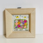 刺繍フレーム お花の刺繍 ギフト プレゼント お花のイーゼル 壁飾り インテリア雑貨 ハンドメイド