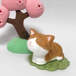 【うとうと猫さん】トラ猫　粘土細工の置物［インテリア 飾り］ 