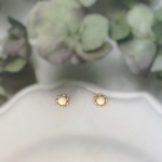 送料無料✴︎アレルギー対応✴︎再販4♡gold シルキー クリーム♡デザイン フラワーのピアス・イヤリング