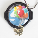 空飛ぶ風船猫★ゆらゆらチャーム★デコレンズキャップ