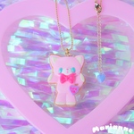 ねこちゃんクッキーネックレス♡ピンク