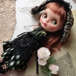 ブライスアウトフィット★プロバンスミックスうさぎコーデセット★Black