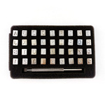 【KAMON】 刻印 アルファベット 数字 36点セット 文字の大きさ6mm レザークラフト 革細工 工具 ツール 道具 ＃2593