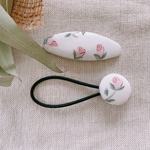 再々販【プチギフト】リバテ フローティングフローラ パッチンピン＆くるみボタンヘアゴムセット