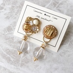 【イヤリング】vintage button accessory