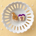 ウサギとpansy/イヤリング 