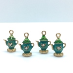 【再販】4pcs・魔法のティーポットチャーム c-251
