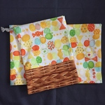 給食袋 40×60【ちょうちょ イエロー】ランチョンマットセット 女の子