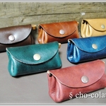 ▼受注制作▼秋色レザー ころりんコインケース 6色から