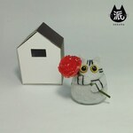 はなねこ　くろ　カーネーション