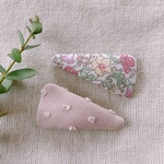 親子お揃い　リバティ×ドットミニヨン パッチンピンセット