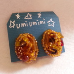【8minntolu8様専用商品】琥珀のイヤリング