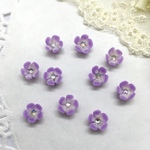 2 お花　樹脂粘土　ネモフィラ　ハンドメイド パーツ    材料  