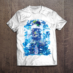 宇宙水族館アートTシャツ「Aquarium Earth」