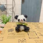 モールでできたふわふわもこもこパンダさん　モールベア ブライスのお供に